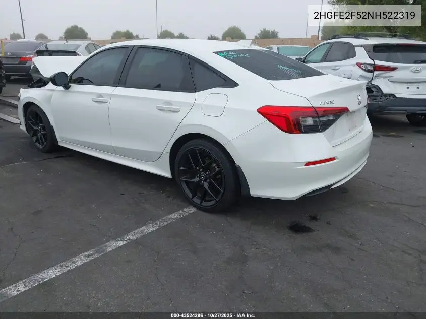 2HGFE2F52NH522319 2022 Honda Civic Sport