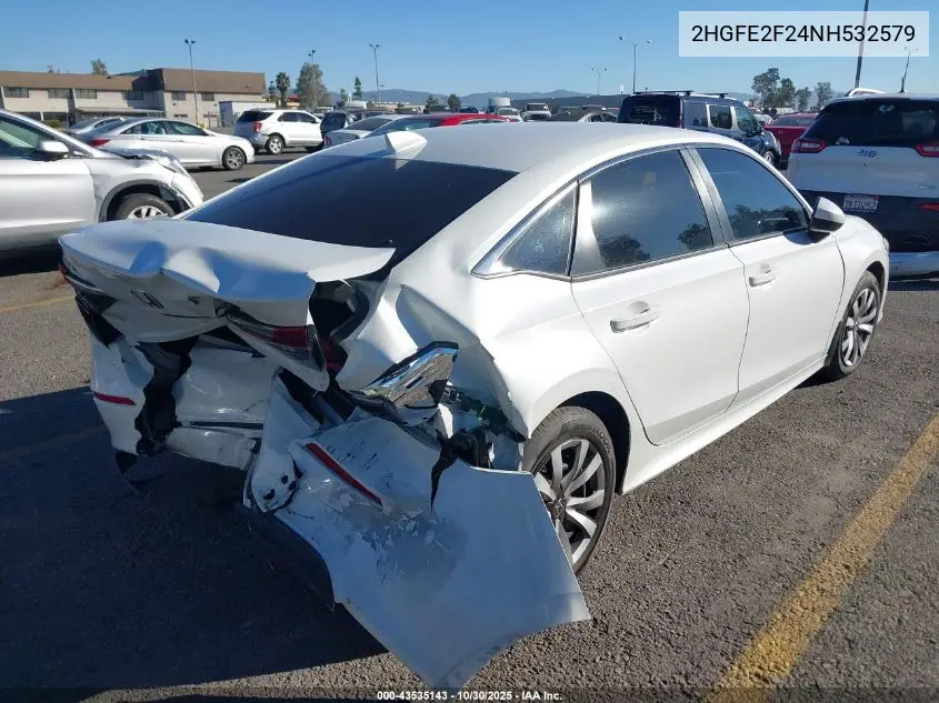 2HGFE2F24NH532579 2022 Honda Civic Lx