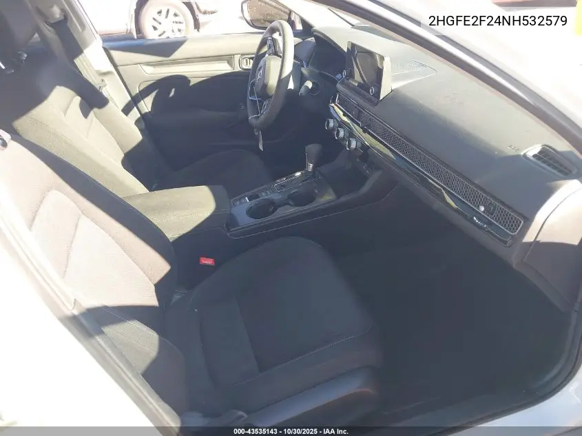 2HGFE2F24NH532579 2022 Honda Civic Lx
