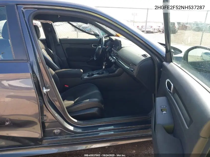 2HGFE2F52NH537287 2022 Honda Civic Sport
