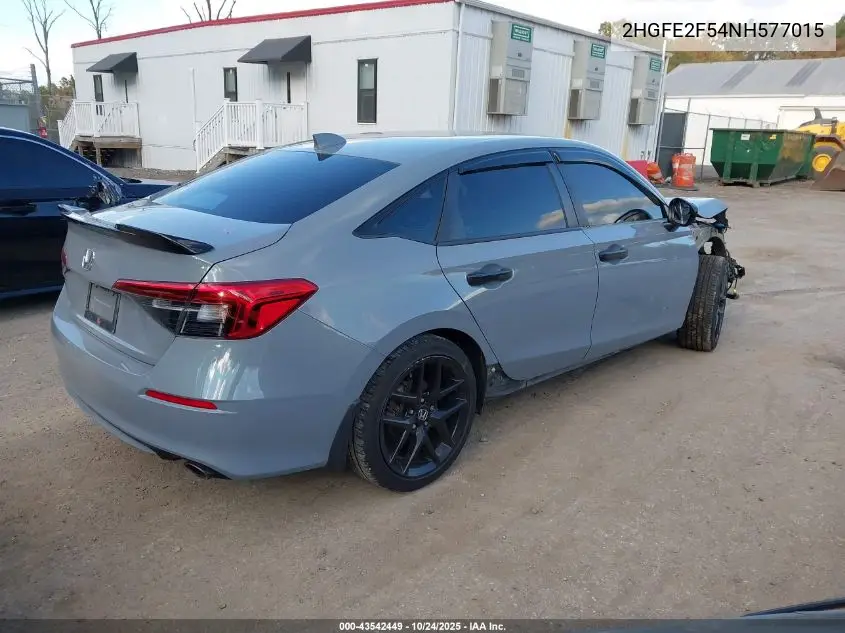 2HGFE2F54NH577015 2022 Honda Civic Sport