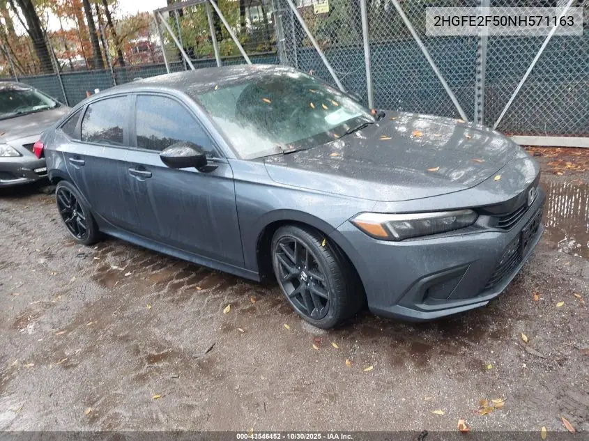 2HGFE2F50NH571163 2022 Honda Civic Sport