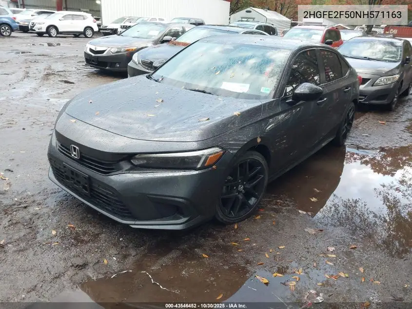 2HGFE2F50NH571163 2022 Honda Civic Sport