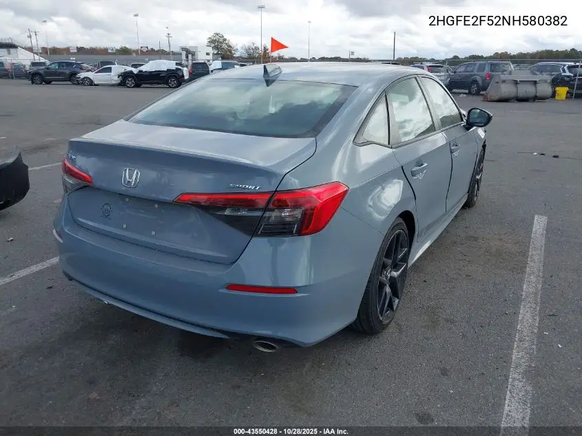 2HGFE2F52NH580382 2022 Honda Civic Sport