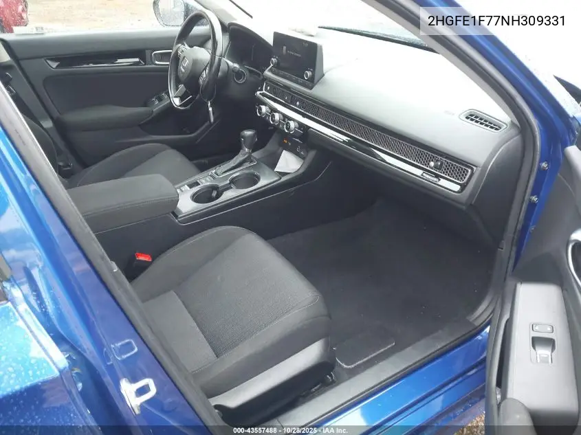 2HGFE1F77NH309331 2022 Honda Civic Ex