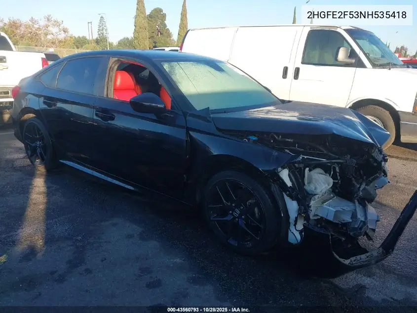 2HGFE2F53NH535418 2022 Honda Civic Sport