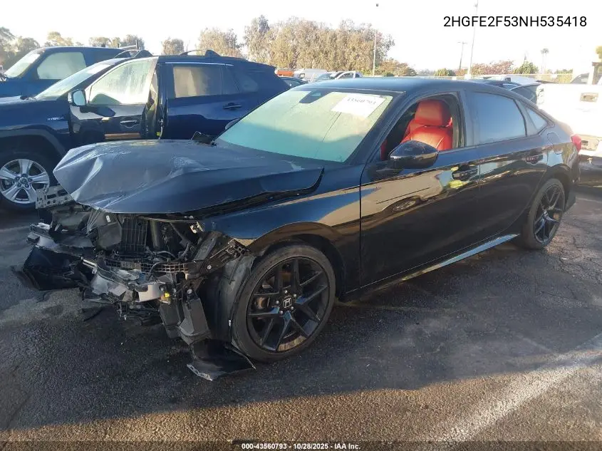 2HGFE2F53NH535418 2022 Honda Civic Sport
