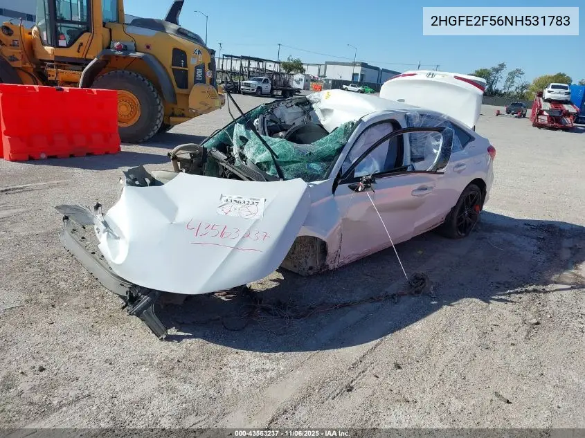 2HGFE2F56NH531783 2022 Honda Civic Sport