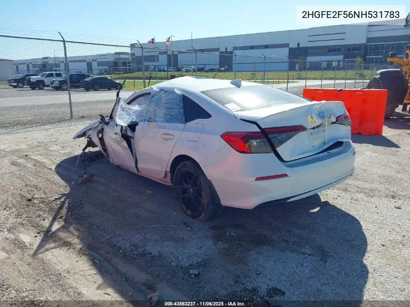 2HGFE2F56NH531783 2022 Honda Civic Sport