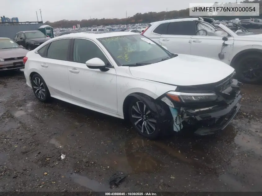 JHMFE1F76NX000054 2022 Honda Civic Ex