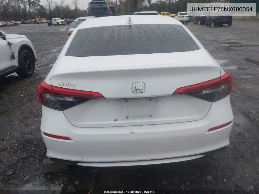 JHMFE1F76NX000054 2022 Honda Civic Ex