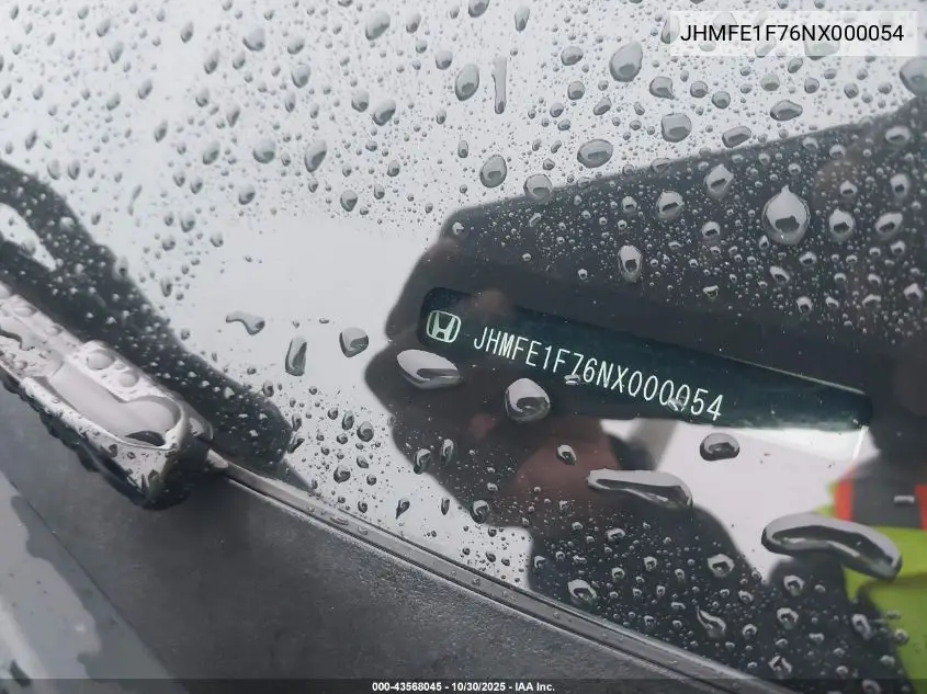 JHMFE1F76NX000054 2022 Honda Civic Ex