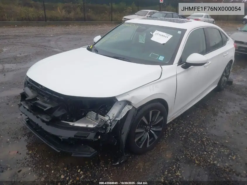 JHMFE1F76NX000054 2022 Honda Civic Ex