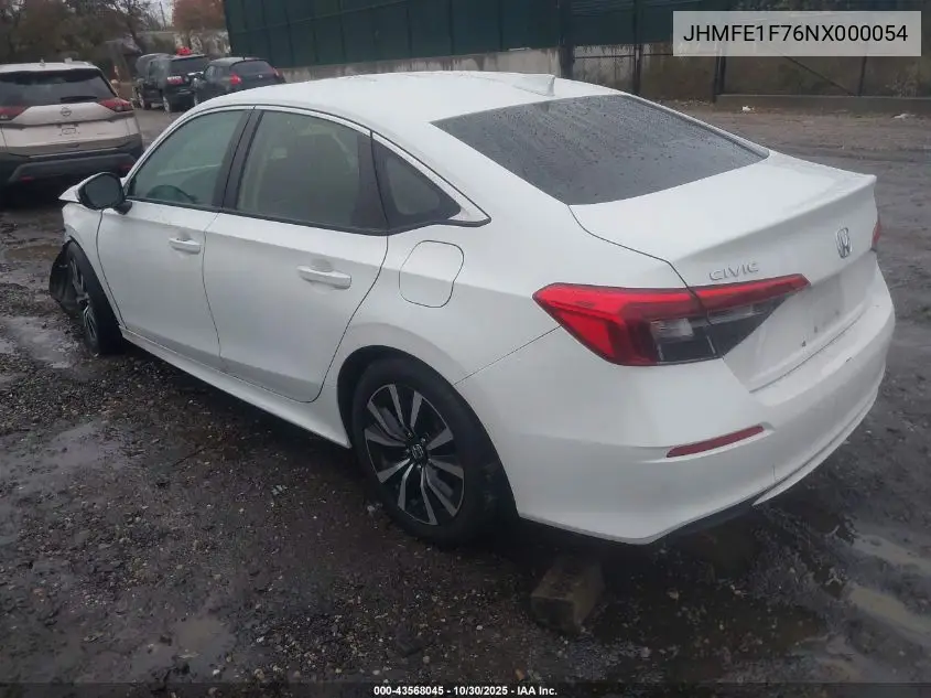 JHMFE1F76NX000054 2022 Honda Civic Ex