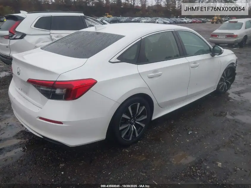 JHMFE1F76NX000054 2022 Honda Civic Ex