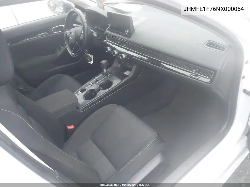 JHMFE1F76NX000054 2022 Honda Civic Ex