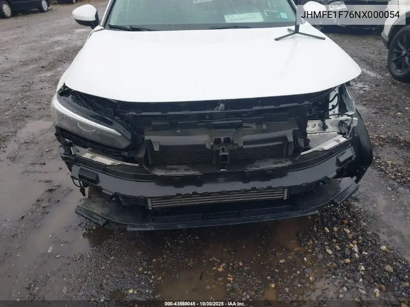 JHMFE1F76NX000054 2022 Honda Civic Ex