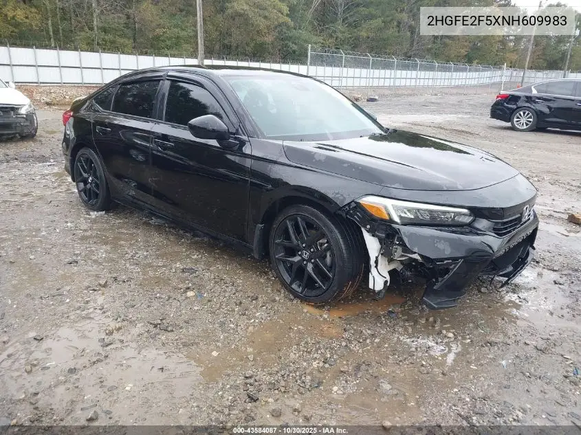 2HGFE2F5XNH609983 2022 Honda Civic Sport