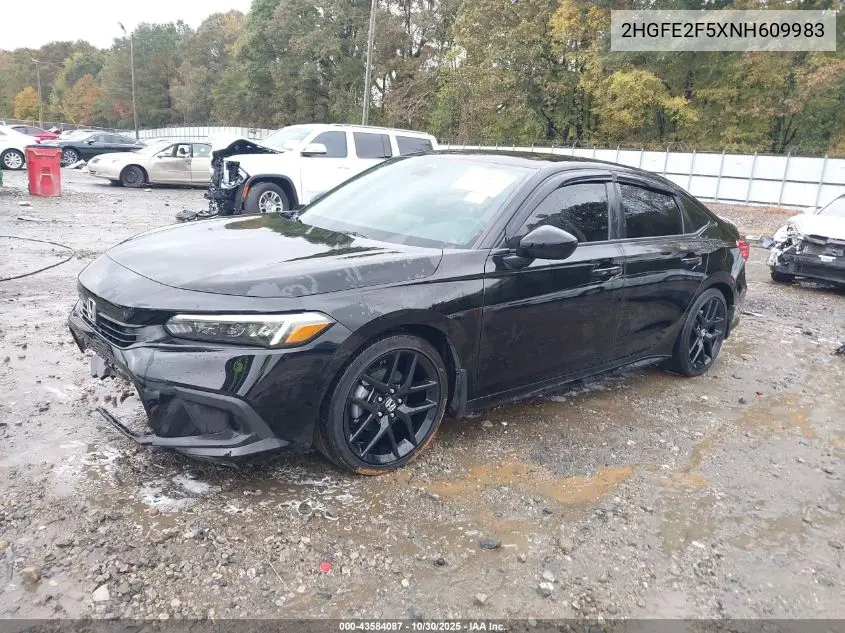 2HGFE2F5XNH609983 2022 Honda Civic Sport