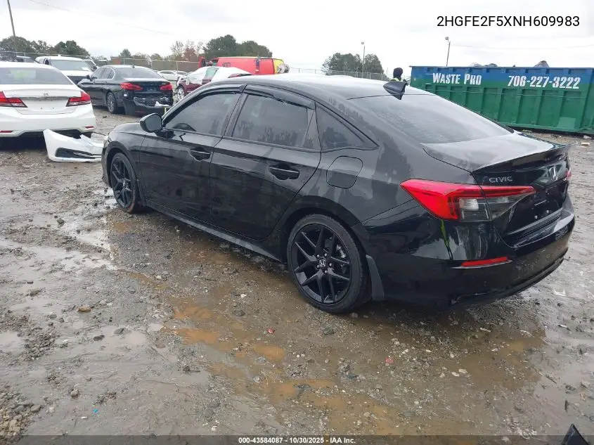 2HGFE2F5XNH609983 2022 Honda Civic Sport