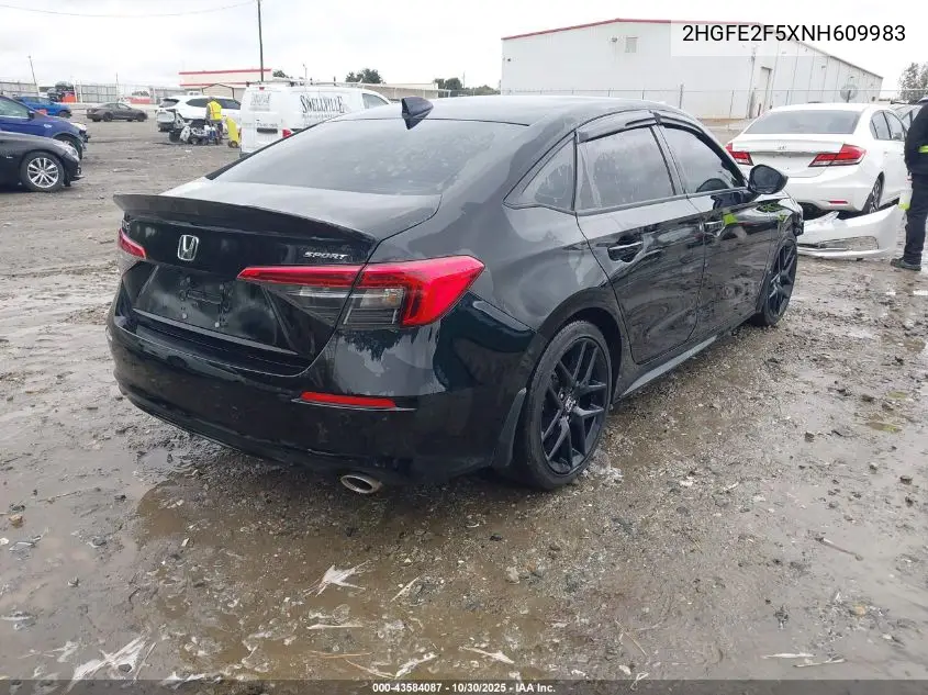 2HGFE2F5XNH609983 2022 Honda Civic Sport