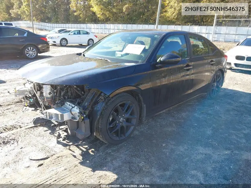 2HGFE2F50NH546375 2022 Honda Civic Sport