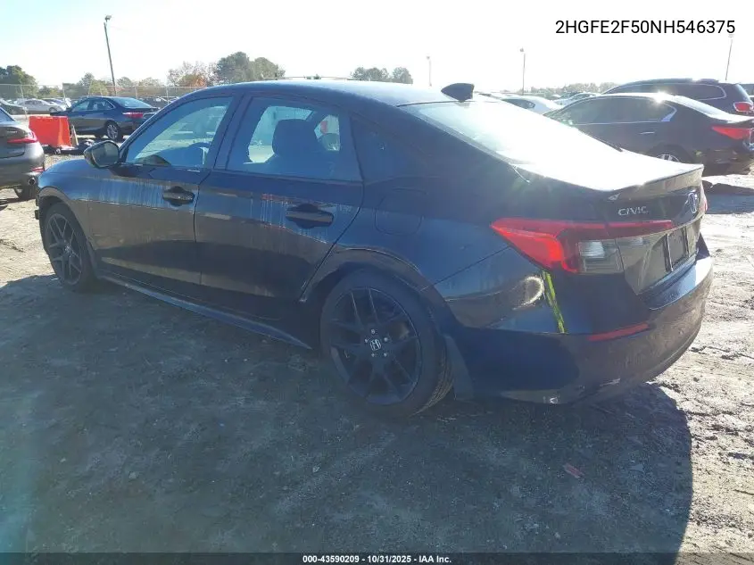 2HGFE2F50NH546375 2022 Honda Civic Sport