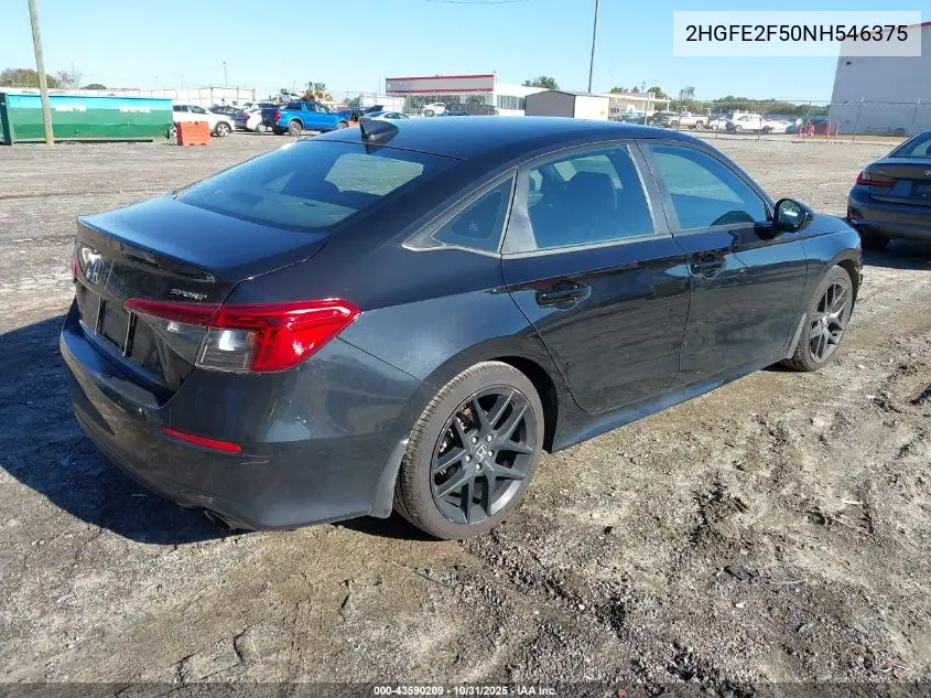 2HGFE2F50NH546375 2022 Honda Civic Sport