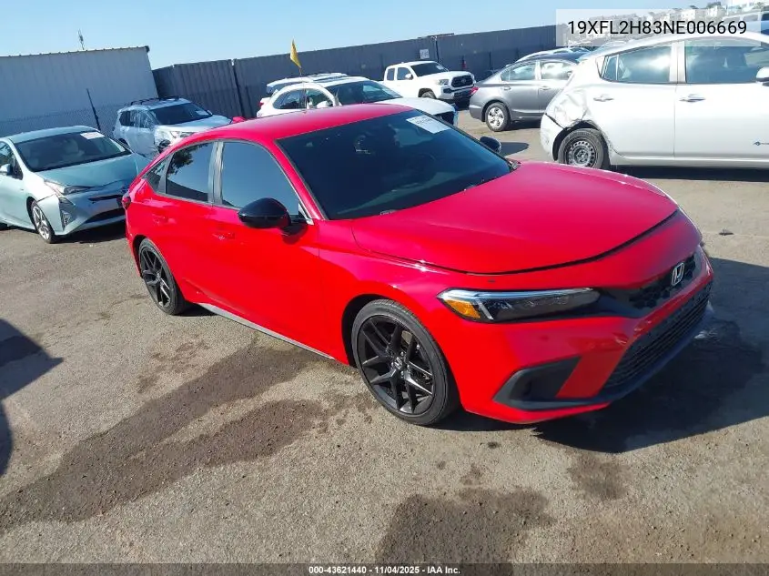 19XFL2H83NE006669 2022 Honda Civic Sport