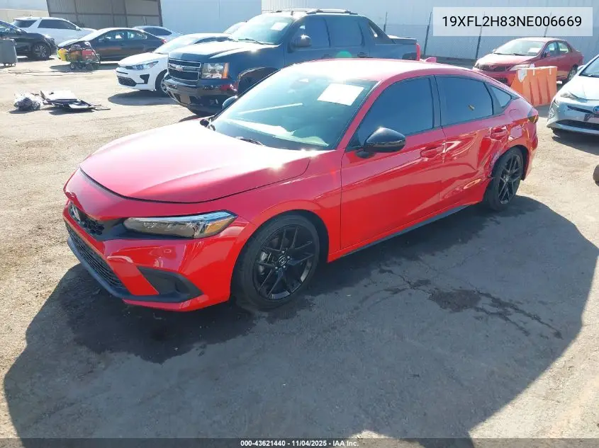 19XFL2H83NE006669 2022 Honda Civic Sport