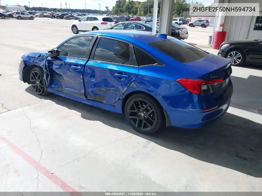 2HGFE2F50NH594734 2022 Honda Civic Sport