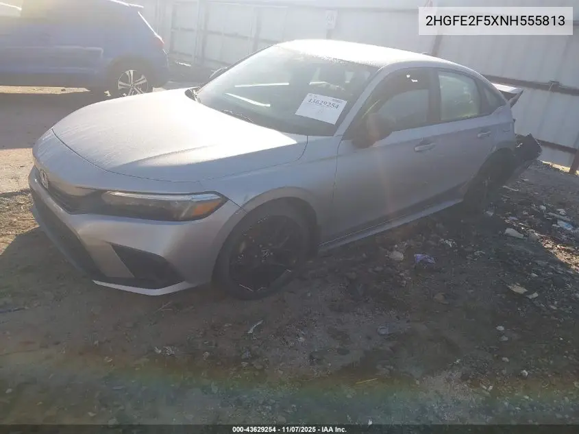2HGFE2F5XNH555813 2022 Honda Civic Sport