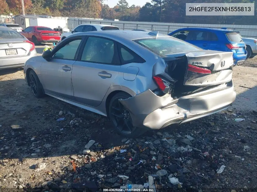 2HGFE2F5XNH555813 2022 Honda Civic Sport