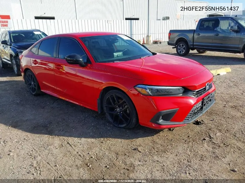 2HGFE2F55NH561437 2022 Honda Civic Sport
