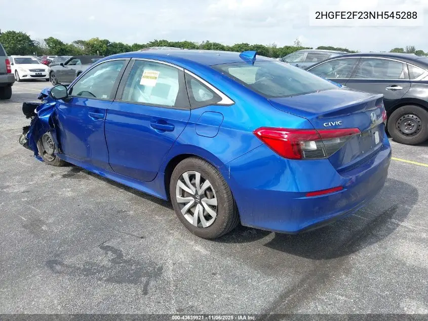 2HGFE2F23NH545288 2022 Honda Civic Lx