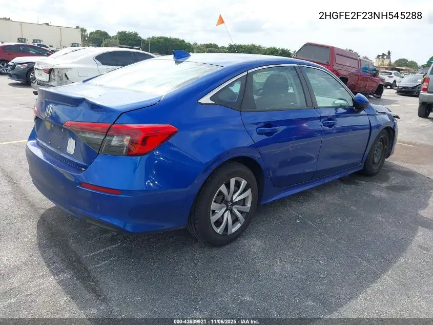 2HGFE2F23NH545288 2022 Honda Civic Lx