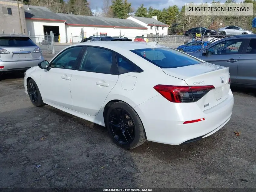2HGFE2F50NH579666 2022 Honda Civic Sport