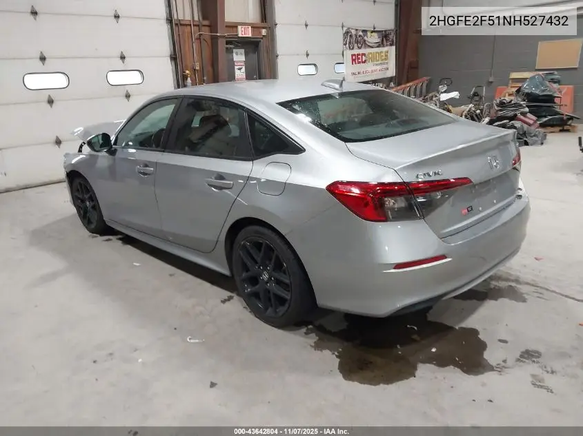 2HGFE2F51NH527432 2022 Honda Civic Sport