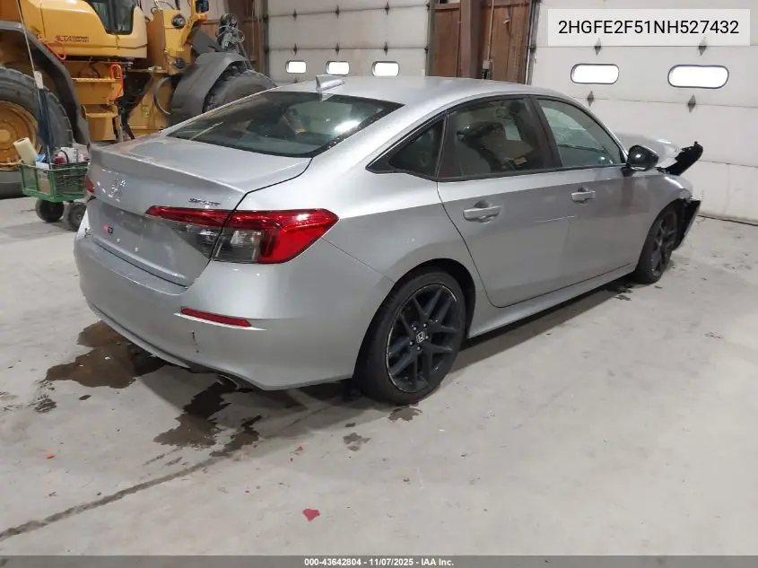 2HGFE2F51NH527432 2022 Honda Civic Sport