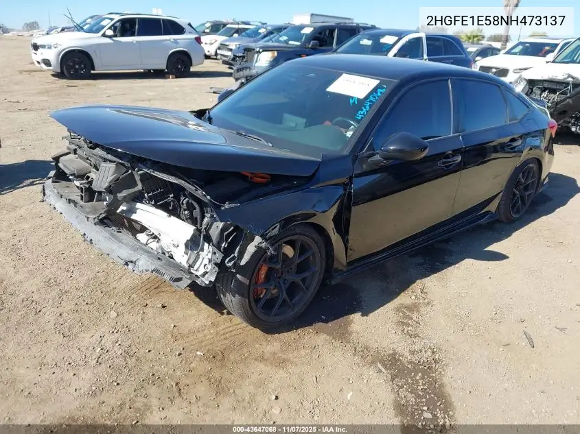 2HGFE1E58NH473137 2022 Honda Civic Si Sedan