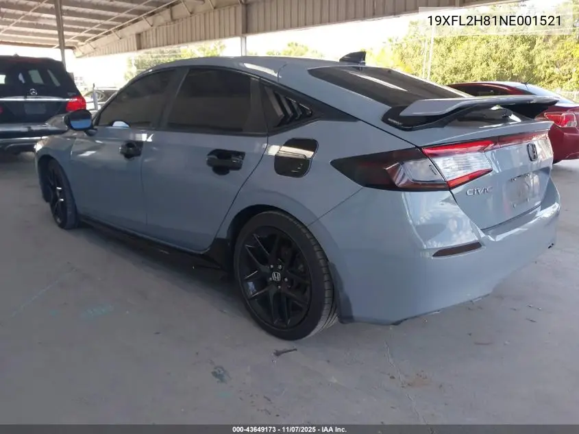 19XFL2H81NE001521 2022 Honda Civic Sport