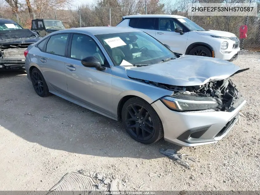 2HGFE2F53NH570587 2022 Honda Civic Sport
