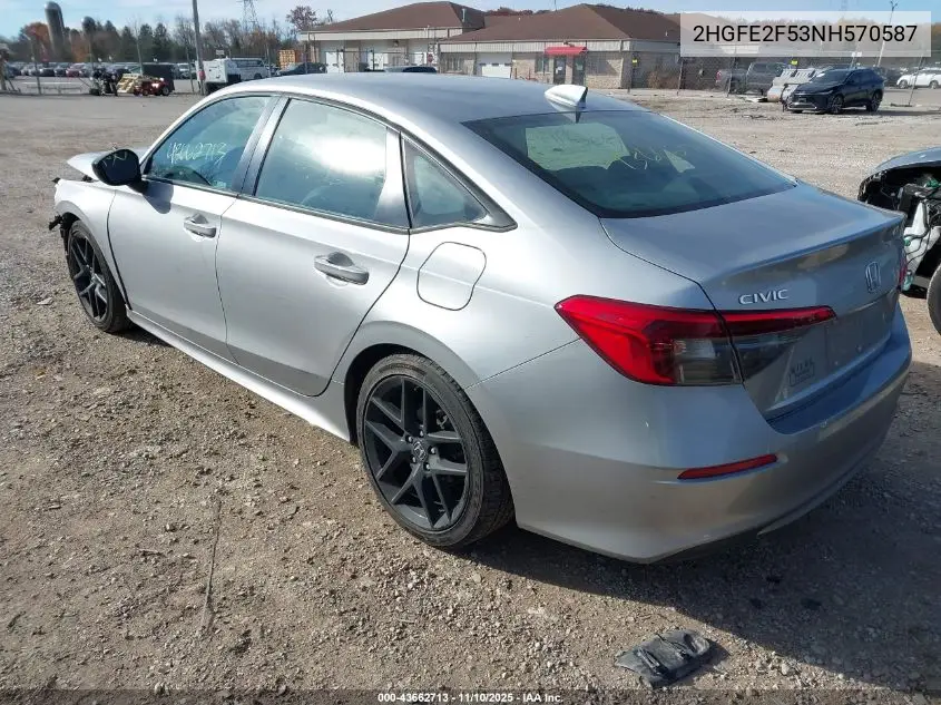 2HGFE2F53NH570587 2022 Honda Civic Sport