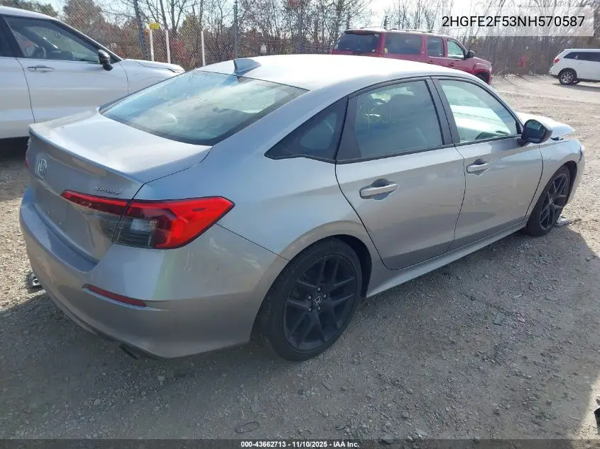 2HGFE2F53NH570587 2022 Honda Civic Sport