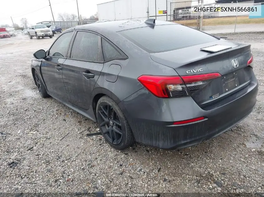 2HGFE2F5XNH566861 2022 Honda Civic Sport
