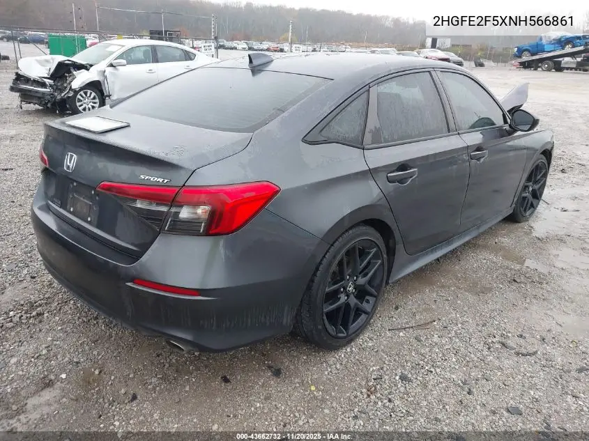 2HGFE2F5XNH566861 2022 Honda Civic Sport