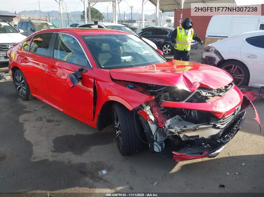 2HGFE1F77NH307238 2022 Honda Civic Ex