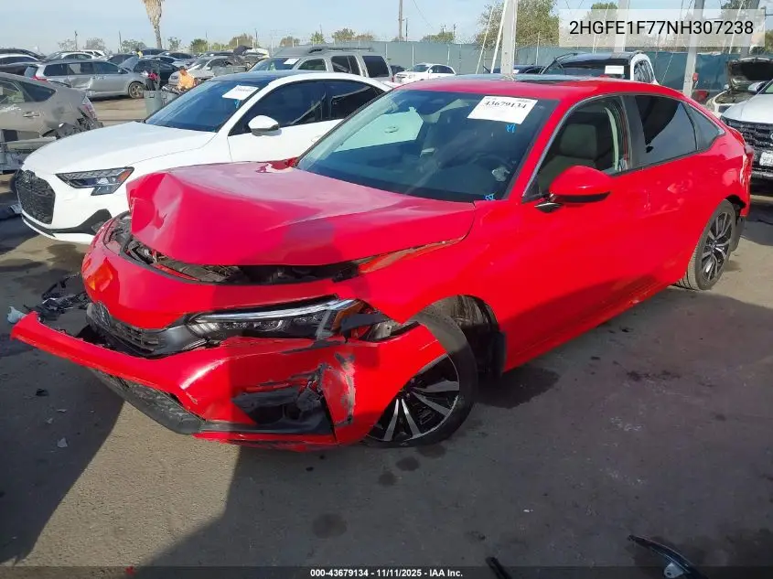 2HGFE1F77NH307238 2022 Honda Civic Ex