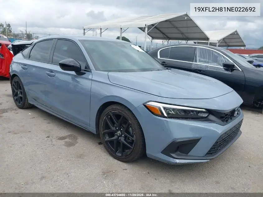 19XFL2H81NE022692 2022 Honda Civic Sport