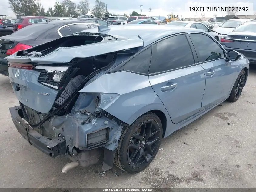 19XFL2H81NE022692 2022 Honda Civic Sport
